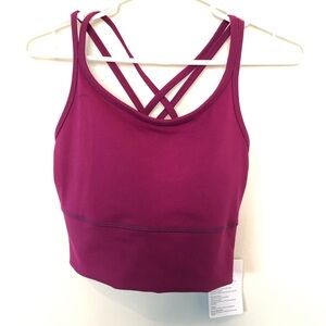 Gapfit Women's Gfast Strappy Sports Bra Pink Medium Impact Size S NWT